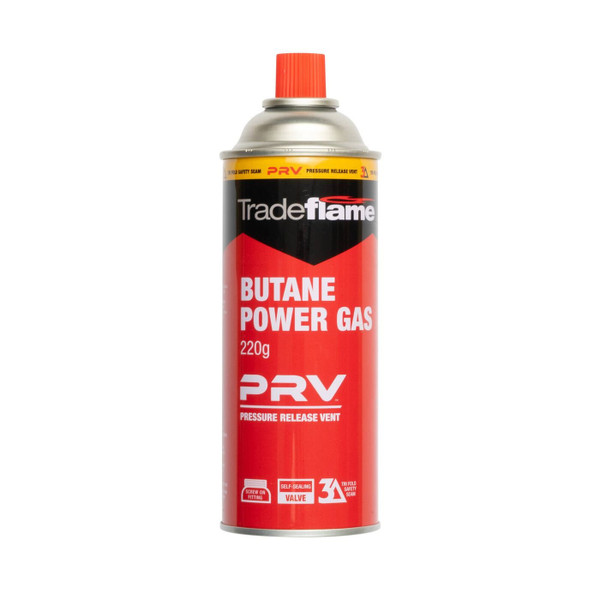 Trade Flame Butane Gas Cartridge screw-on 220g - 326604