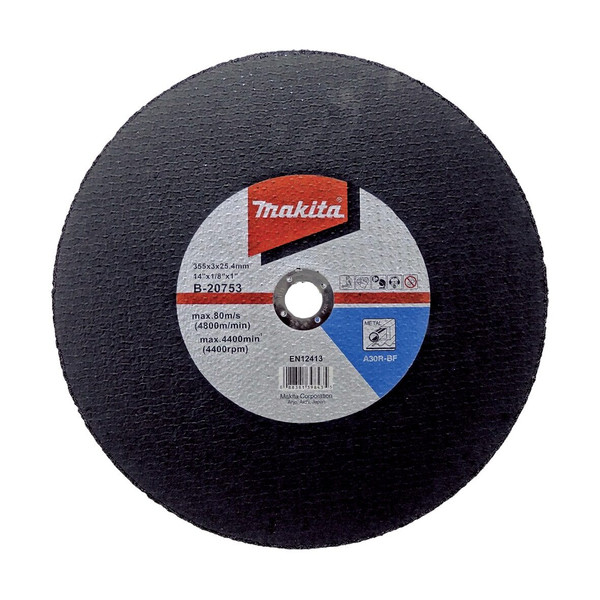 Makita 355mm x 3mm x 25.4mm LONG LIFE METAL CUT OFF WHEEL A30Q - 5pk - B-20753-5