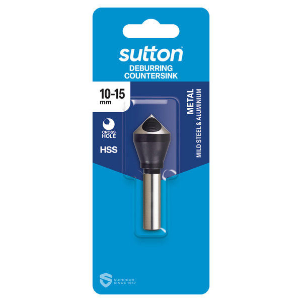 Sutton HSS Countersink Deburring Cross Hole 90 degrees 10-15mm - C200H1015