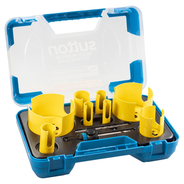 Sutton Holesaw TCT Multi-Purpose Yellow Carpenter Set 19-102mm 8 Piece - H127MP6