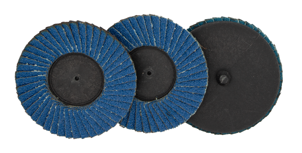 Josco Flap Disc Zirconia 76mm 60g Quick Change 3 Pk - JS2112