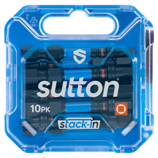 Sutton SupaTorq Stack-In Screwdriver Bit Square Sq2 x 50mm 10 Pack - S204T10B02