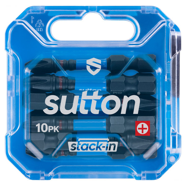 Sutton SupaTorq Stack-In Screwdriver Bit Phillips Ph2 x 50mm 10 Pack - S200T10B02
