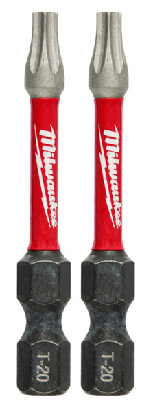Milwaukee SHOCKWAVE™ Torx T20 Power Bit 50mm (2") 2 Pack - 48324984