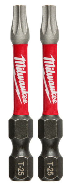 Milwaukee SHOCKWAVE™ Torx T25 Power Bit 50mm (2") 2 Pack - 48324985