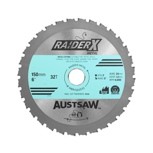 Austsaw RaiderX Aluminium Multi Material Blade 216mm x 30 x 80T - ABRX2163080