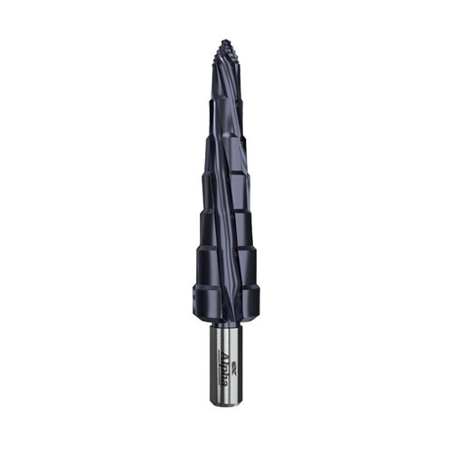 Alpha Onsite Plus Deep Cut Step Drill 4 Flute 7 Steps AlCrN Coated 8-20mm - 9STM8-20DSD