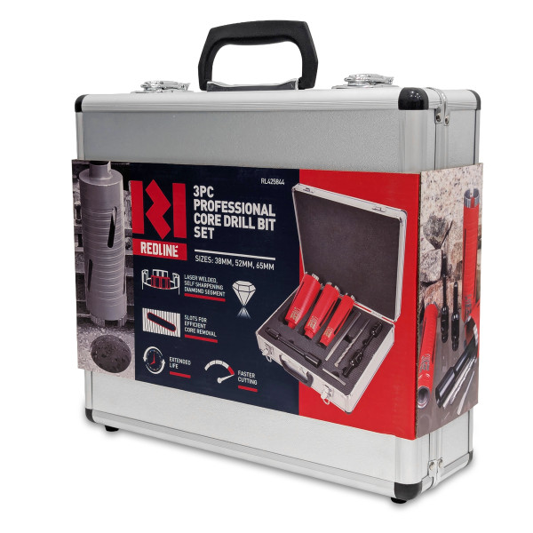 Redline Dry Core Drill Kit 3 Piece - RL425844 - Tool Kit Depot