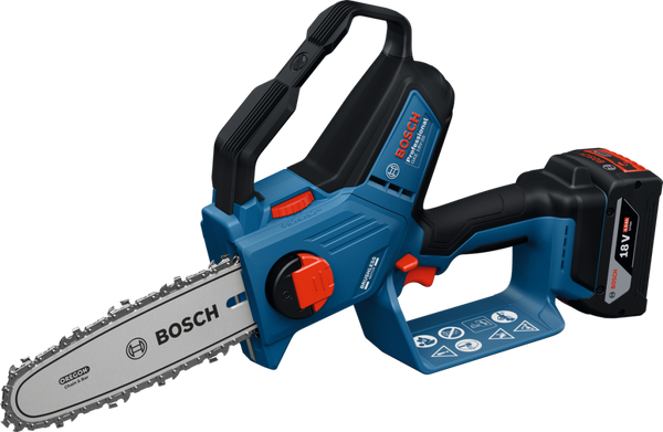 Bosch 18V Mini-Chainsaw w/Gyrosensor-controlled kickback detection 5.0Ah Kit - 0615A500B7