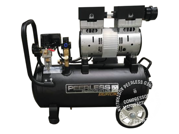 Peerless Black 2000 Xtra Large Oil Less Compressor Motor 1.1 HP 65LPM Tank 24 Litre - PB2000XL