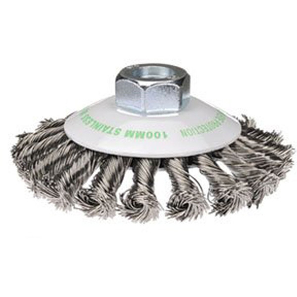 Bordo Bevel Brush Twist Knot Stainless 100mm - 5113-100-3.5