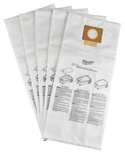 Milwaukee Fleece Dust Bags for M18ONEF2POVC34M0 - 5 Pack - 49901969