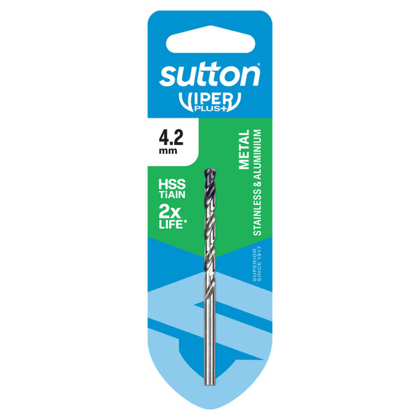Order In - Sutton HSS Jobber Viper Plus TiAlN Coated Tip 4.2 MM - D1840420