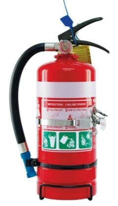 Megafire Extinguisher 2.5Kg Abe C/W Wall Bracket - MF25ABE