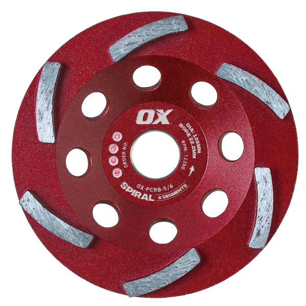 Order In - OX Pro Radial Segment Cup Wheel 6 Segments 125 MM - OX-PCRB-5/6