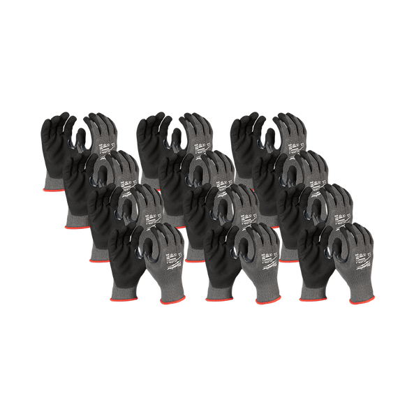 Milwaukee Cut 5(E) Nitrile Dipped Gloves 12 Pack L - 48738652A