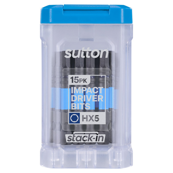 Order In - Sutton SupaTorq Screwdriver Set Hex HX5 x 50mm 15 PieceStack-In Stack Tacs - S206T15B05