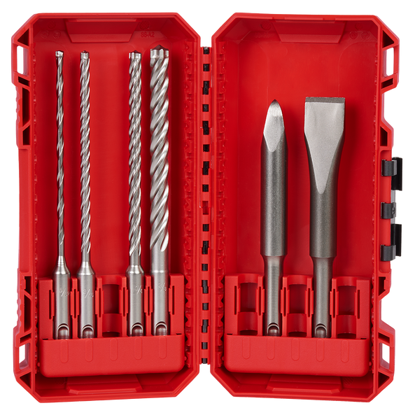 Milwaukee SDS Plus MX4 4-Cut Drill Bit & Chisel Set - 49323564