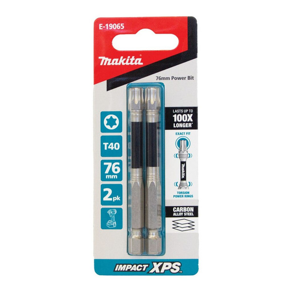 Order In - Makita Impact XPS  Power Bit T40 x 75mm 2 Pack - E-19065