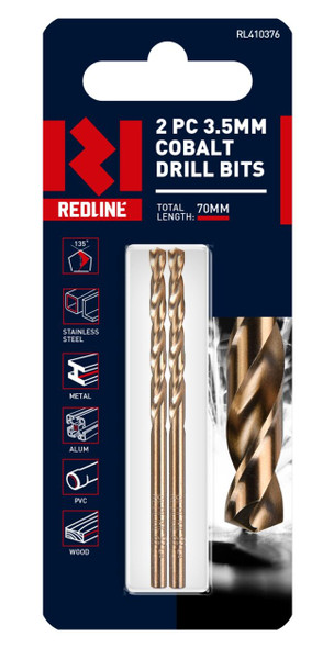 Order In - Redline Cobalt Drill Bits 3.5 MM 2 Piece - RL410376