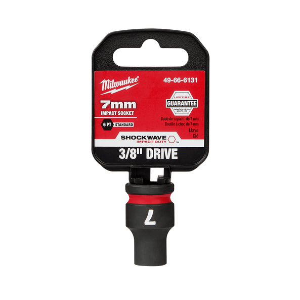 Order In - Milwaukee SHOCKWAVE™ Standard 6 Point Impact Socket 7 MM 3/8" Drive - 49666131