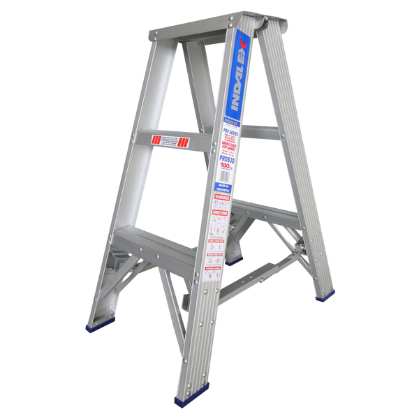 Order In - INDALEX AL 180KG Pro Double Sided Step Ladder 0.9M - PROS3D