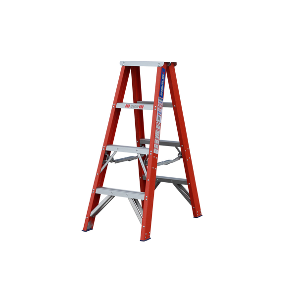 Order In - INDALEX FG 180KG Pro Double Sided Step Ladder 1.2M - PROSF4D