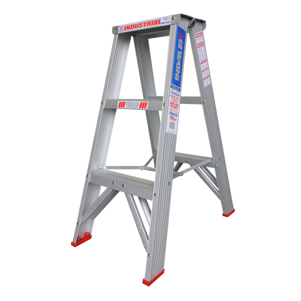 Order In - INDALEX AL 150KG Double Sided Step Ladder 0.9M - TRDS3D