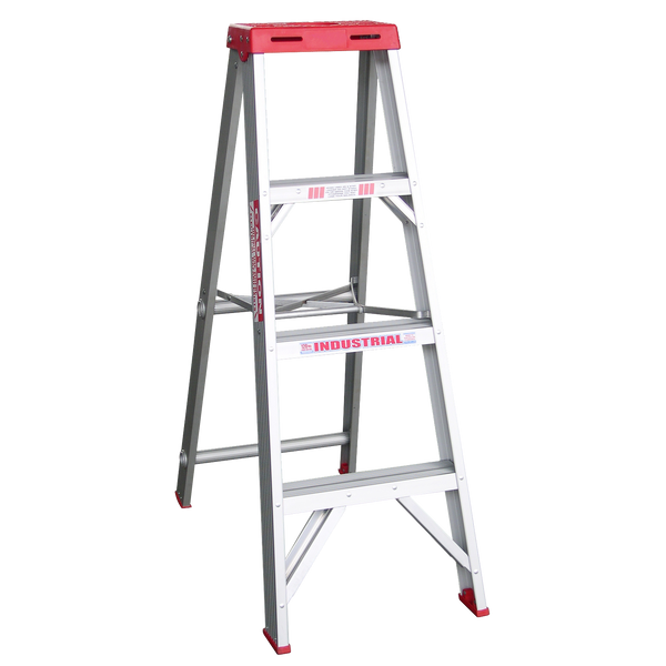 Order In - INDALEX AL 150KG Single Sided Step Ladder 1.2M - TRDS4