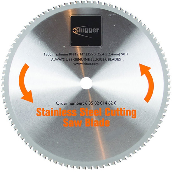 Special Order - Fein 355mm x 25.4mm Stainless Steel Metal Cut Off Saw Blade - 90 Teeth - 63502014620