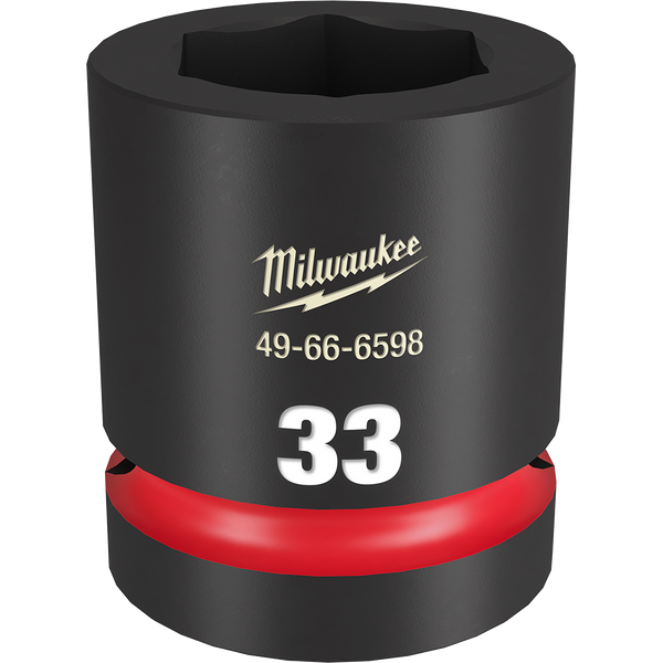 Order In - Milwaukee SHOCKWAVE™ 33mm Standard 6 Point Impact Socket 33mm 1" Drive - 49666598