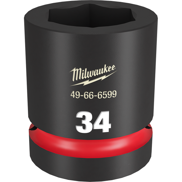 Order In - Milwaukee SHOCKWAVE™ 34mm Standard 6 Point Impact Socket 34mm 1" Drive - 49666599