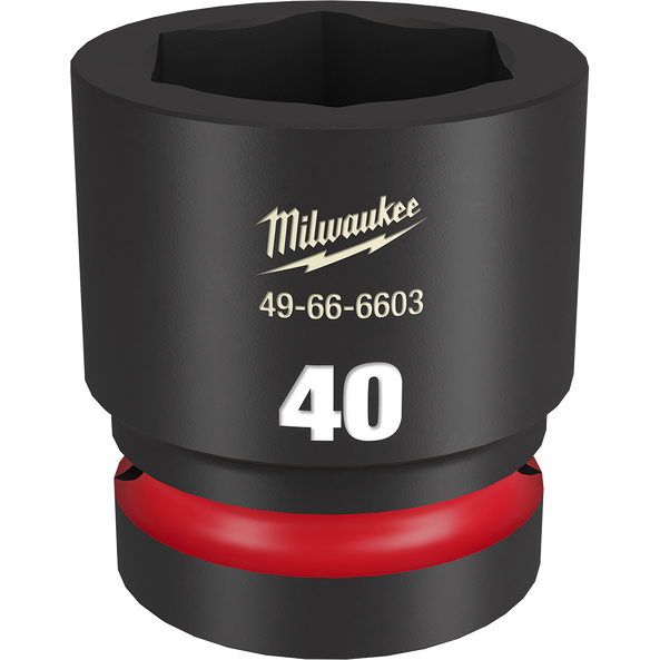 Order In - Milwaukee SHOCKWAVE™ 40mm Standard 6 Point Impact Socket 40mm 1" Drive - 49666603