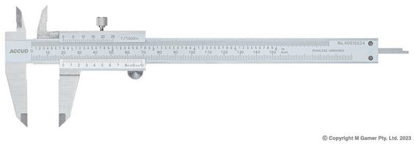 Accud Dual Scale Vernier Caliper 150 MM- AC-120-006-12