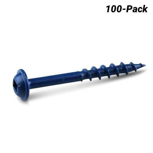Order In - KREG Pocket Hole Screws Coarse Blue-Kote 38mm 100 Piece - KR-SMLC150B-100