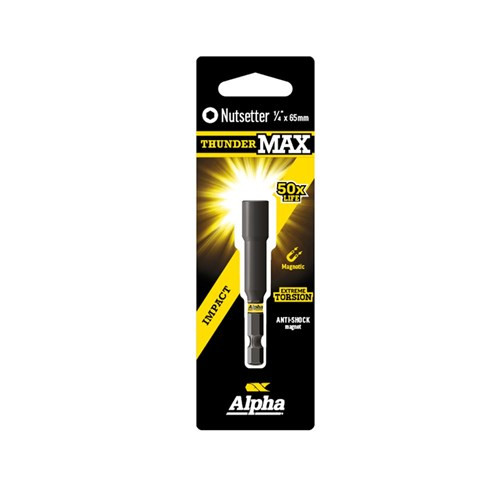Order In - Alpha ThunderMax Impact Magnetic Nutsetter 1/4" x 65 MM - CNS1465SM