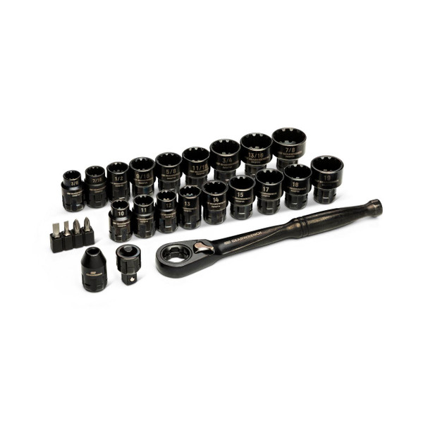 GEARWRENCH Drive Pass-Thru™ Ratchet And Socket Set 3/8" 25 Piece - GWX6PT25