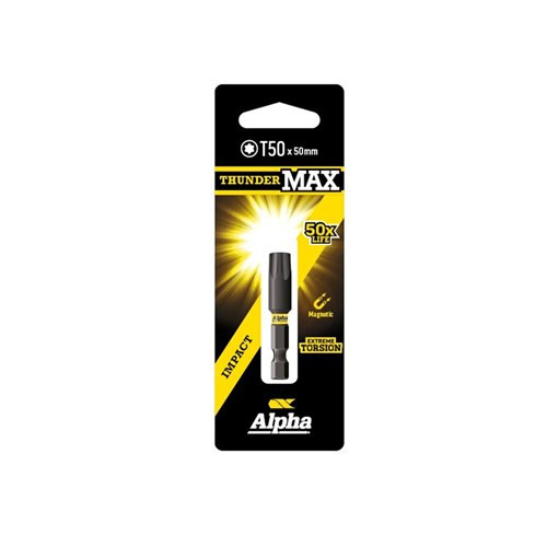 Order In - Alpha ThunderMax Impact Power Bit TX50 x 50mm 5 Pack - CTX5050SM-5
