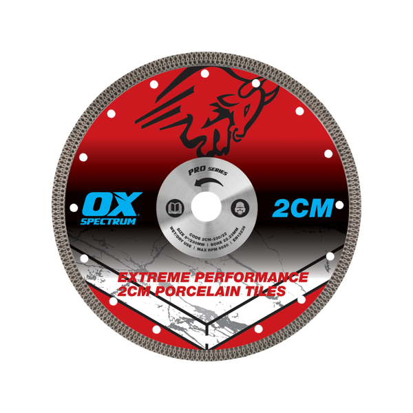 Order In - OX Tools Pro 2CM Porcelain Cutting Blade 230 MM - OX-2CM-230/30/25.4/22