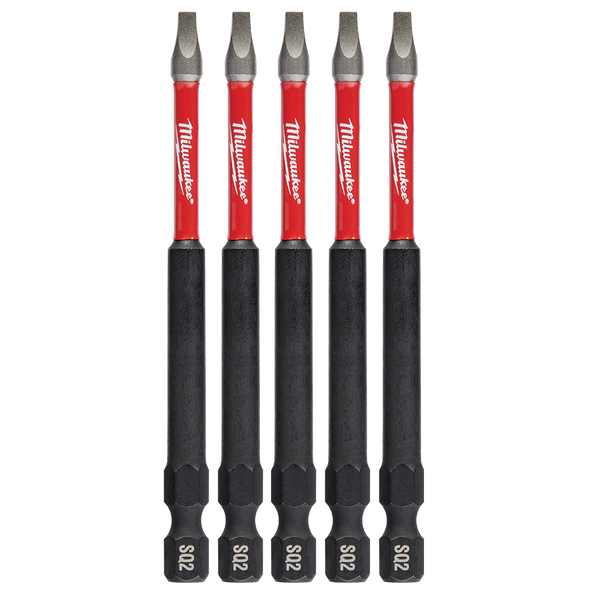 Order In - Milwaukee SHOCKWAVE™ Power Bit Square Recess #2 89 MM 3.5" 5 Pack - 48324574