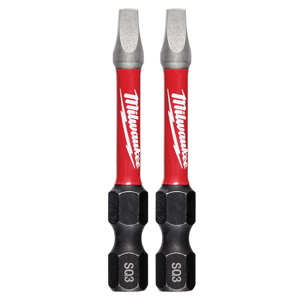 Order In - Milwaukee SHOCKWAVE™ Power Bit Square Recess #3 50 MM 2" 2 Pack - 48324910