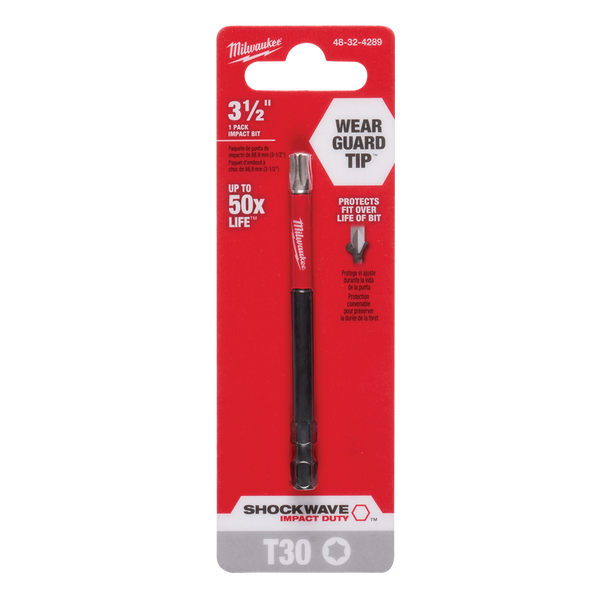 Order In - Milwaukee SHOCKWAVE™ Power Bit Torx T30 89 MM 3.5" 2 Pack - 48324289