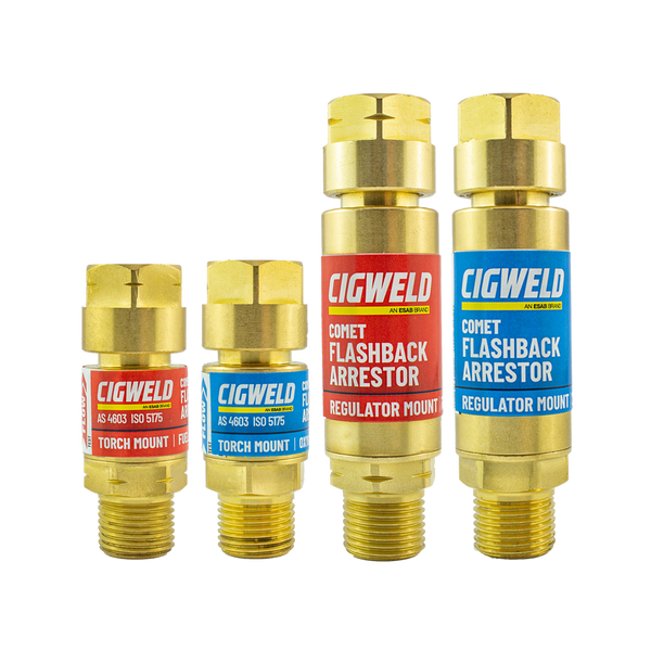 Order In - Cigweld Comet Flashback Arrestor Regulator and Torch Mount Set 4 Piece - 208567
