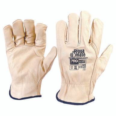 Order In - ProChoice Riggamate Beige Premium Cowgrain Gloves - CGL41B