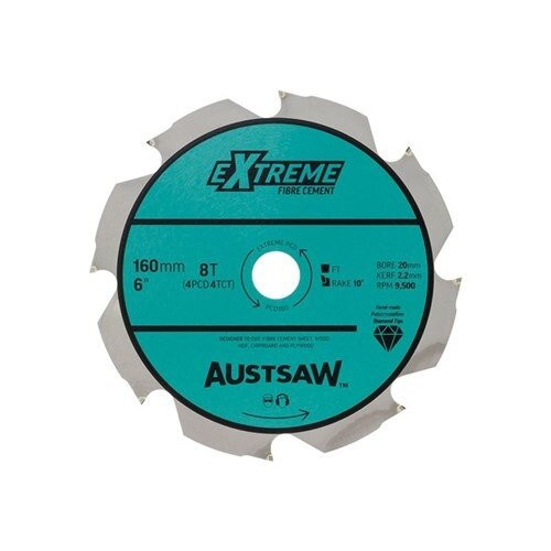 Order In - Austsaw Polycrystalline Diamond Blade 20/16 MM Bore 4PCD 4TCT Teeth 160 MM 6 1/4" - PCD160
