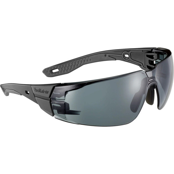 BOLLÉ SAFETY SPECS RUSH+ 2.0 Black/Grey Frame Platinum Smoke PC Lens Anti Scratch/Anti Fog - RUSPMN20A