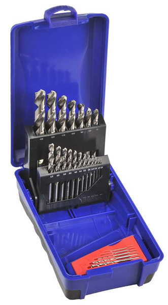 Bordo Delta Point Drill Bit Set HSS 1-13 MM W/ 1-3 x 0.5 MM Extra Drills 24 Piece - 2015-M5-B2