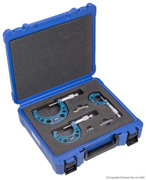 Order In - Accud Metric Outside Micrometer 75 MM 3 Piece Set - AC-321-003-03