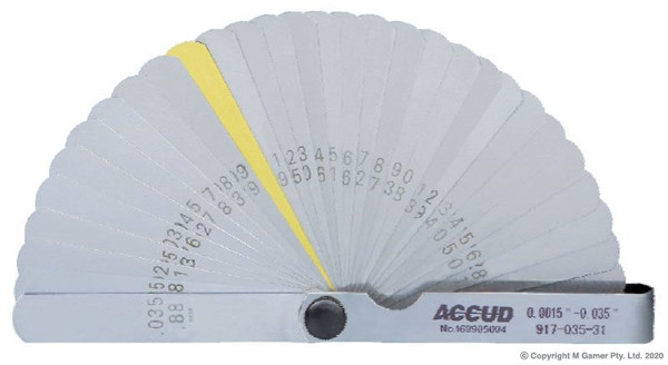 Order In - Accud Feeler Gauge 0.0015" - 0.035" - AC-917-035-31