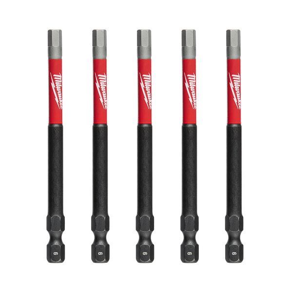 Order In - Milwaukee SHOCKWAVE™ Power Bit Hex 6 MM 89 MM 3-1/2" 5 Pack - 48324691